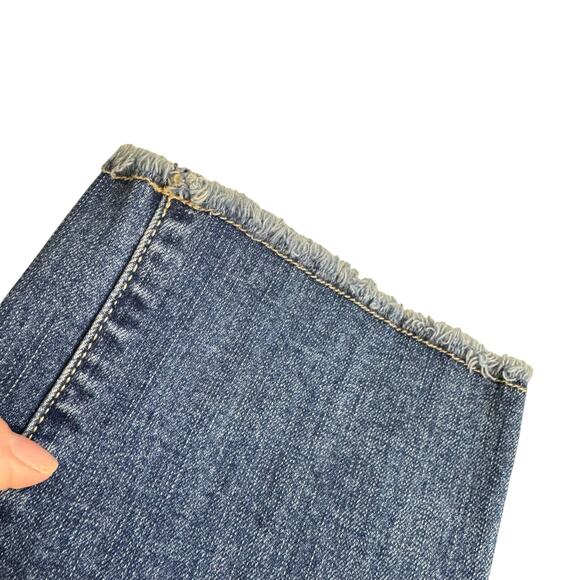 Torrid Cotton Boyfriend Crop Vintage Stretch High Rise Distressed Jeans Size 16 - Picture 3 of 8